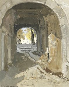 Passage Voute A Montpezat by Louis Marie Desire-Lucas