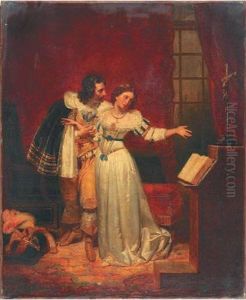 Les Adieux De Louis Xiii Et De Mademoiselle De Lafayette by Augustin Francois B. Desmoulins