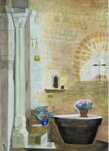 Vases De Fleurs Dans L""eglise