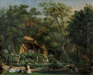 Les Bains D'apollon Sur Sa Toile D'origine Les Bains D'apollon Sur Sa Toile D'origine