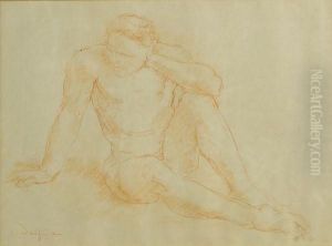 Nu Masculin Appuye Sur Son Bras Droit by Charles Despiau