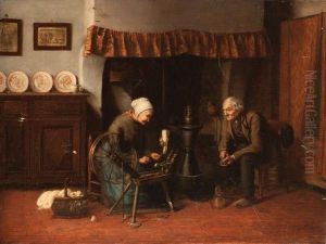 La Fileuse by Alfred Desplanques
