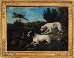 Les Chiens A L""""arret Devant Des Faisans by Claude Francois Desportes