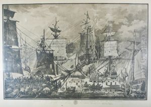 "slaget Vid Hogland" by Louis Jean Desprez