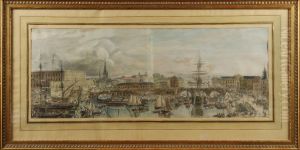 Vy Over Stockholm by Louis Jean Desprez