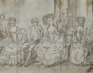 Portrait Presume De La Famille Royale by Claude Louis Desrais