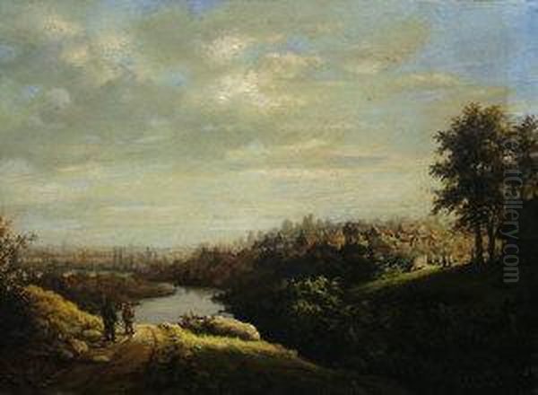 "hollands Landschapmet Boeren Op Een Landweg" - view 1