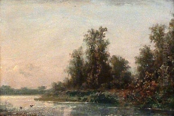 Solitude. Paysage Au Bord Dun Lac Hollandais - view 1