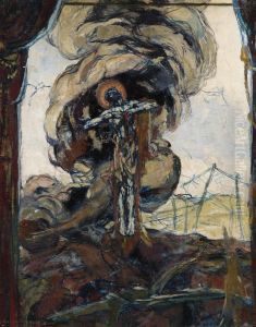Sacre-cour Dans Un Eclatement by Georges Desvallieres