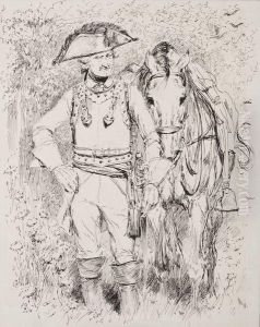 Cuirassier Et Sa Monture Xviiie Siecle by Jean Baptiste Edouard Detaille
