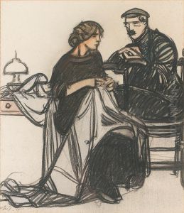 Ouvrier Et Couturiere by Maxime Dethomas