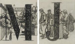 Deux Lettrines 'j' Et 'm' by Maxime Dethomas