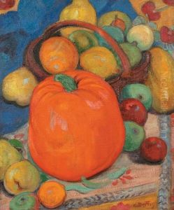 Nature Morte Aux Fruits Et Legumes by Leon Detroy