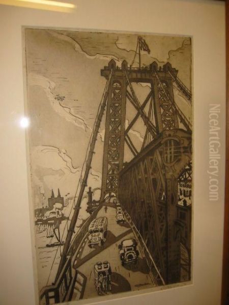 Williamsburg Bridge, July Fourth - view 1