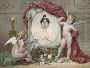 An Allegory Of The Arts by Eugene Auguste Francois Deully