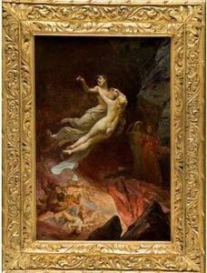 Dante Et Virgile Aux Enfers ; La Luxure by Eugene Auguste Francois Deully