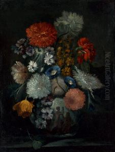 Blumenstilleben Mit Nelken Und Chrysanthemen
