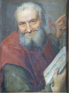 Darstellung Eines Mannes Mit Bart Und Schriftstuck by Francois J. Deutsch