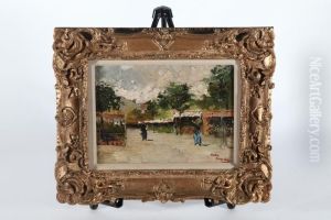 Street Scene Figures by Andre Devambez