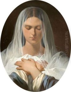 Jeune Napolitaine Pensive Et Vestale by Eugene Devaux
