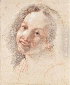 Study Of The Head Of A Smiling Girl by W. Deventer