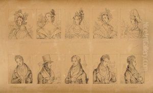 Portraits by Eugene Francois Marie Joseph Deveria