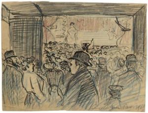 Scene De Cafe-concert by Edouard Deverin