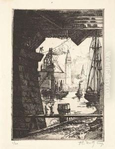 Metropolitan Tower From New Town Creek by Henry Wilfrid Deville
