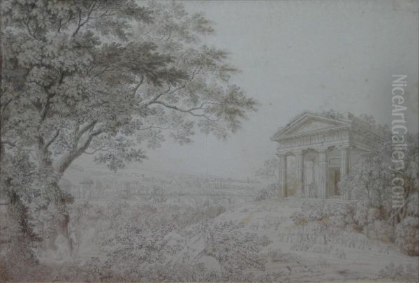 Romantic Landscape With A Temple - view 1