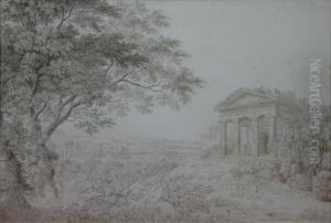 Romantic Landscape With A Temple by Anthony Devis