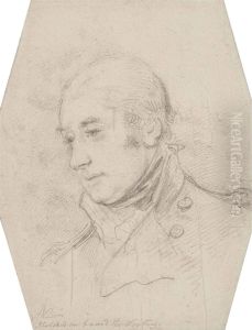 Portrait Study Of Captain Sir Thomas Hardy by Arthur William Devis