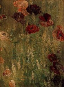 Poppies And Italian Mignonette Poppies And Italian Mignonette
