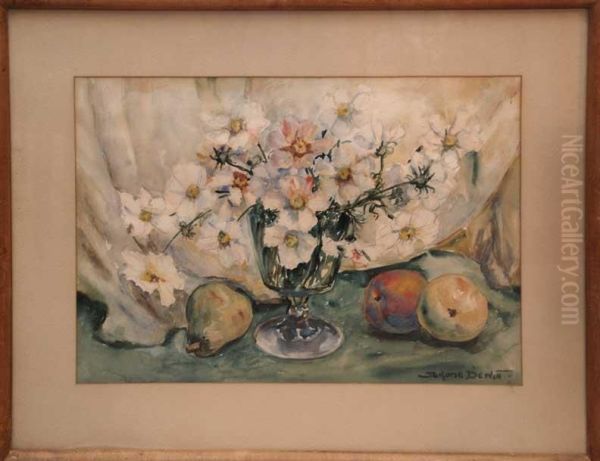 Still Life Flowers And Fruit - view 1