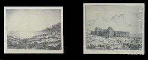 Autumn Skies; Old Spanish Mission, Lamy, New Mexico; The Crags Country Club; Sand Dunes, Mojave Desert; Jersey Coast; Giant Cactus, 1918-1919 by Wallace Leroy Dewolf