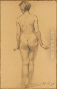 Nu Feminin De Dos by Regis Jean Francois Deygas