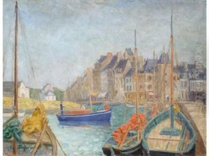 Au Port Du Croisic by Emile Alfred Dezaunay