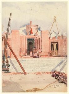 Building, Gujarat by Mahadev Vishvanath Dhurandhar
