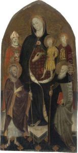 The Madonna And Child With St . Catherine by Bartolomeo Di Andrea Bocchi