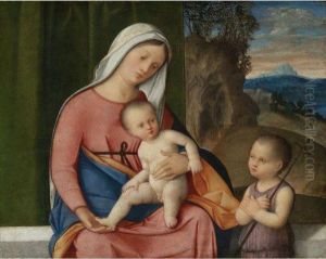 The Madonna And Child With The Infant Saint John The Baptist by Francesco Bissolo