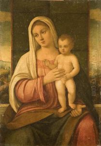 Madonna Con Bambino. by Francesco Bissolo