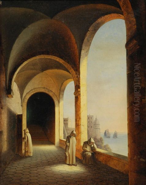 Scorcio Della Certosa Di San Giacomo Con Frati - view 1
