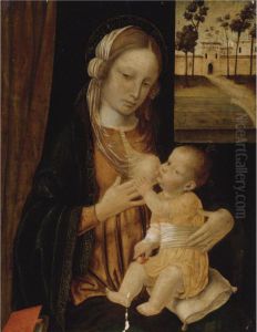 Madonna And Child by Ambrogio Stefano Di Borgognone
