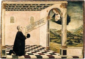 The Apparition Of The Virgin by Ambrogio Stefano Di Borgognone