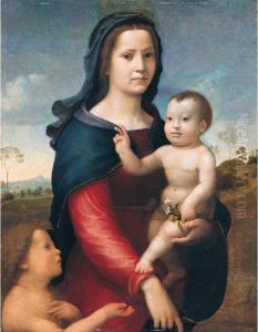 The Madonna And Child With The Infant Saint John The Baptist by Giuliano Bugiardini