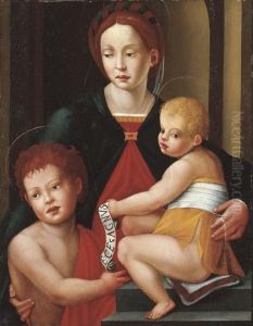 Sacra Famiglia Con San Giovannino by Giuliano Bugiardini