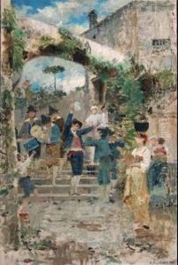 Festa Di Paese by Giacomo Di Chirico