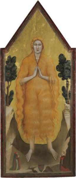 Mary Magdalene In The Desert With Two Donors - view 1