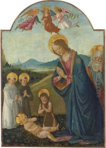 The Adoration With The Virgin, Saints John The Baptist And Joseph
