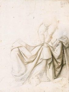 A Drapery Study: The Christ Child Standing On The Madonna's Leftknee