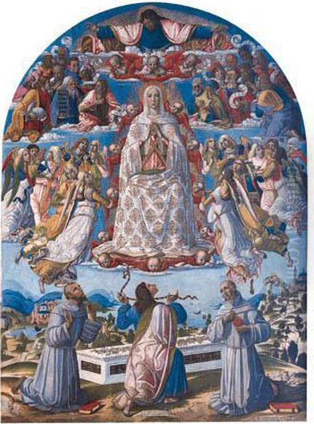 The Assumption Of The Virgin With Saint Thomas Receiving The Girdlebetween Saints Francis Of Assisi And Anthony Of Padua - view 1